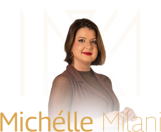 Foto de Michélle Milanni no topo da página